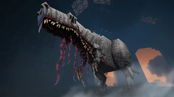 bachkhoamc_org Addon Parasitic-Rex Mod Khủng Long Kinh Dị Cho MCPE/Bedrock